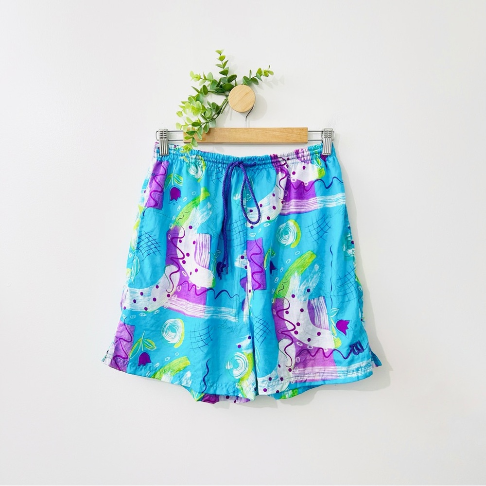 Vintage Advantage By Wilson Colorful 100% Nylon Men’s Swim Shorts